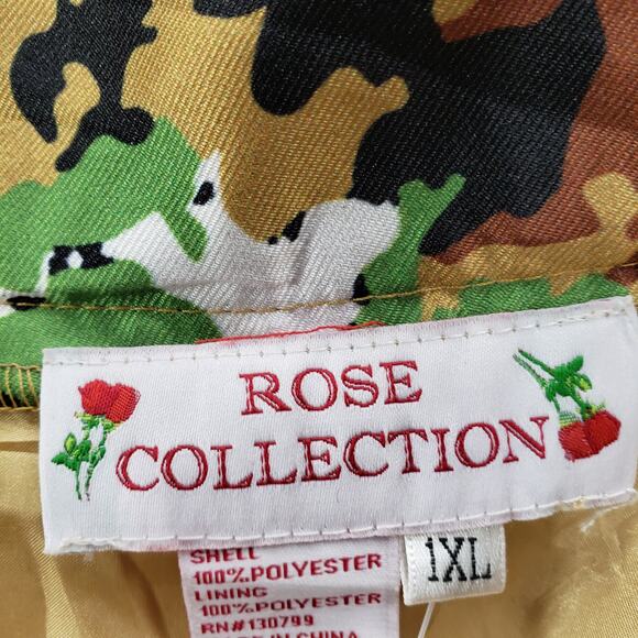 Rose Collection New Flawed Camouflage Hi- Low Hem Midi Maxi Skirt Size 1XL - Picture 6 of 11